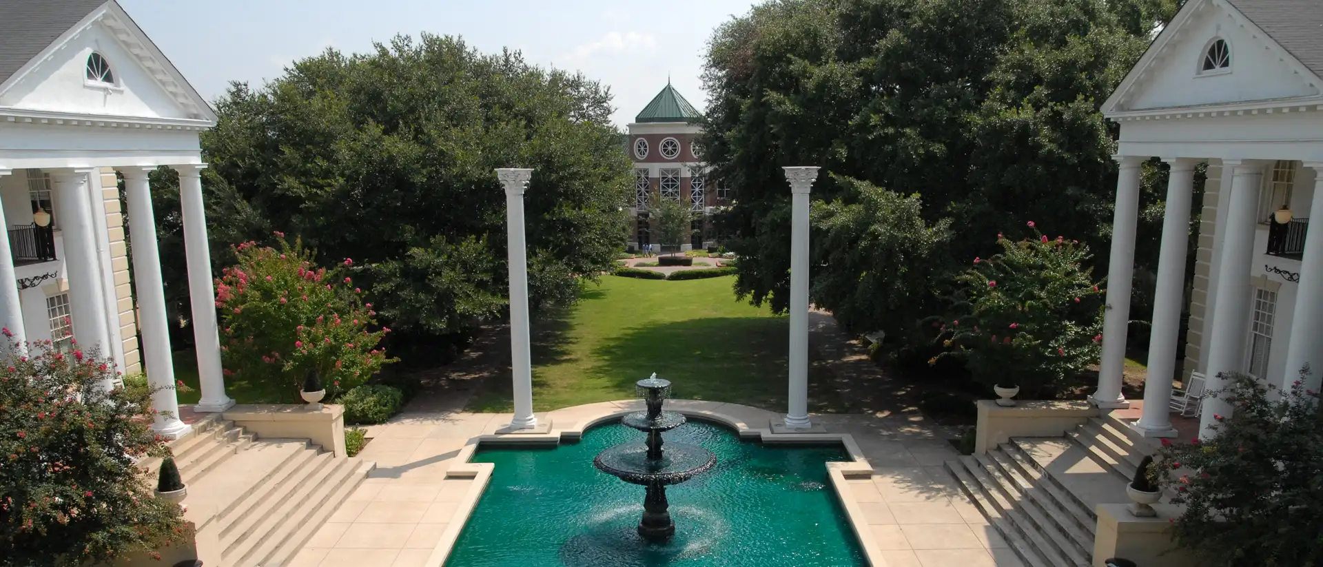 aerial view of the fountain