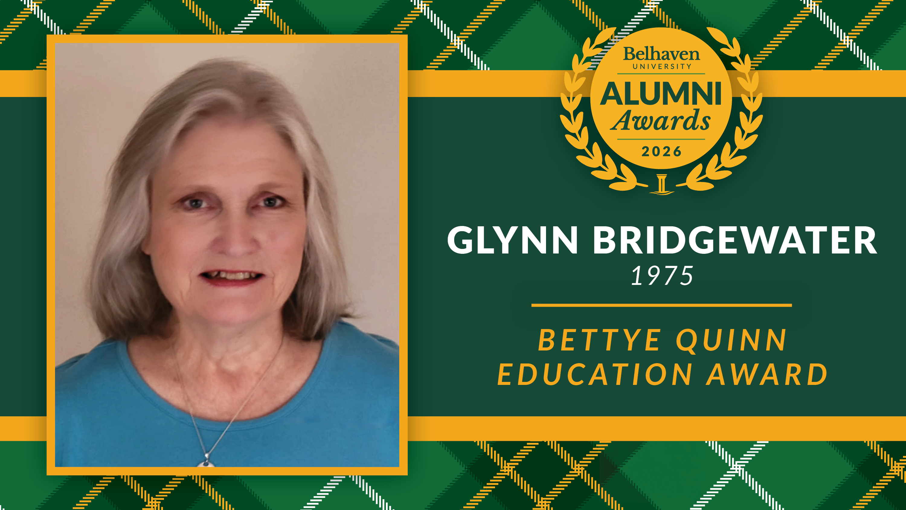 Glynn Bridgewater, Alumni Awards 2026