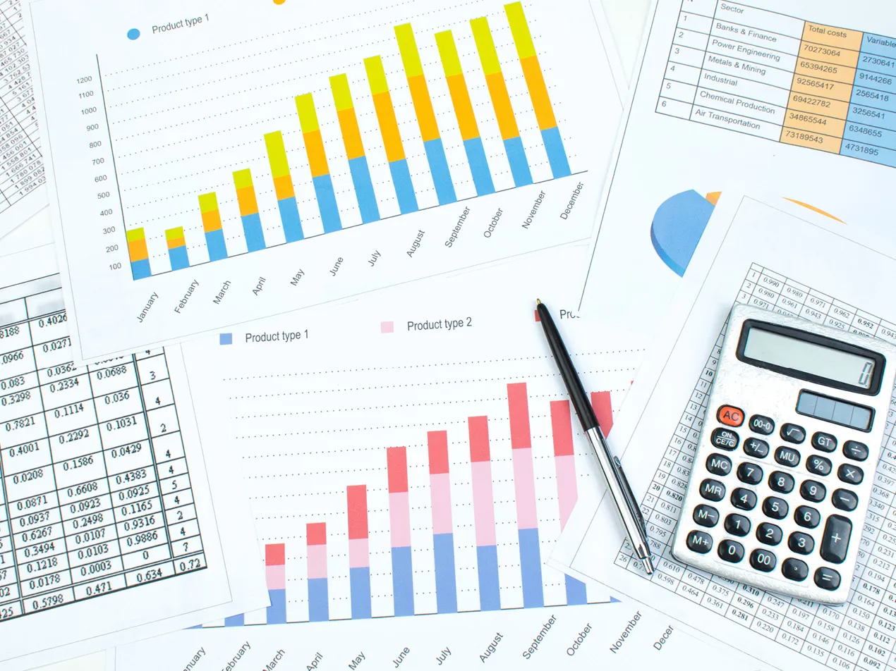 accounting charts and calculator