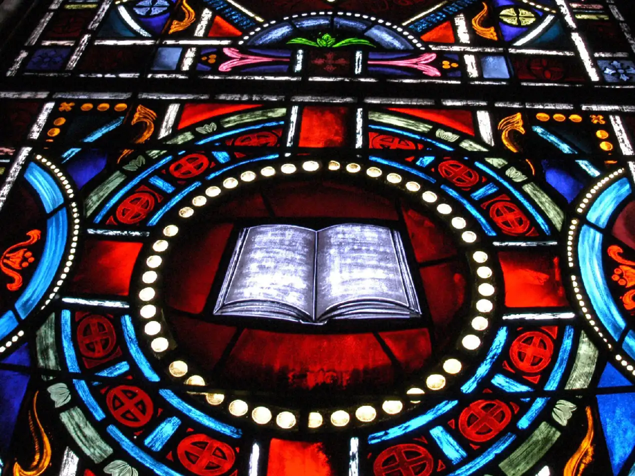 stained glass bible