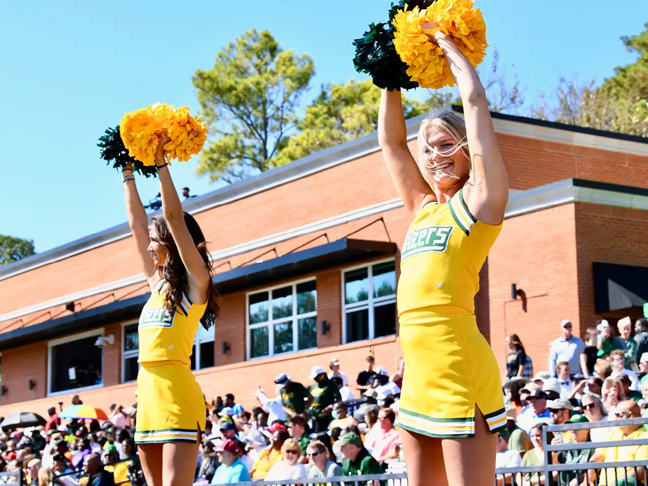 cheerleaders at a game