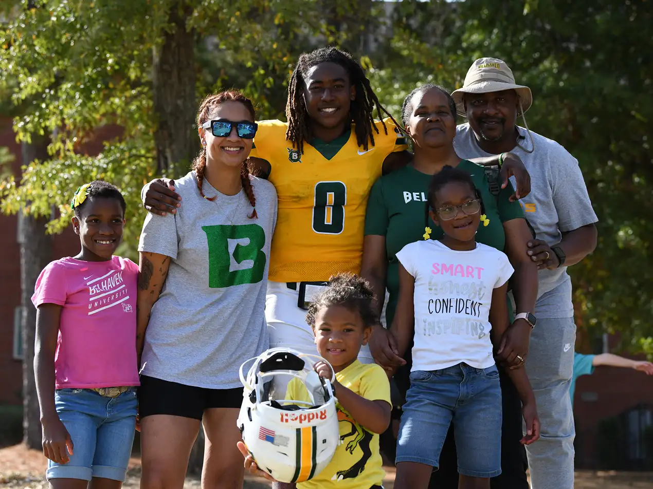 belhaven football player and his family