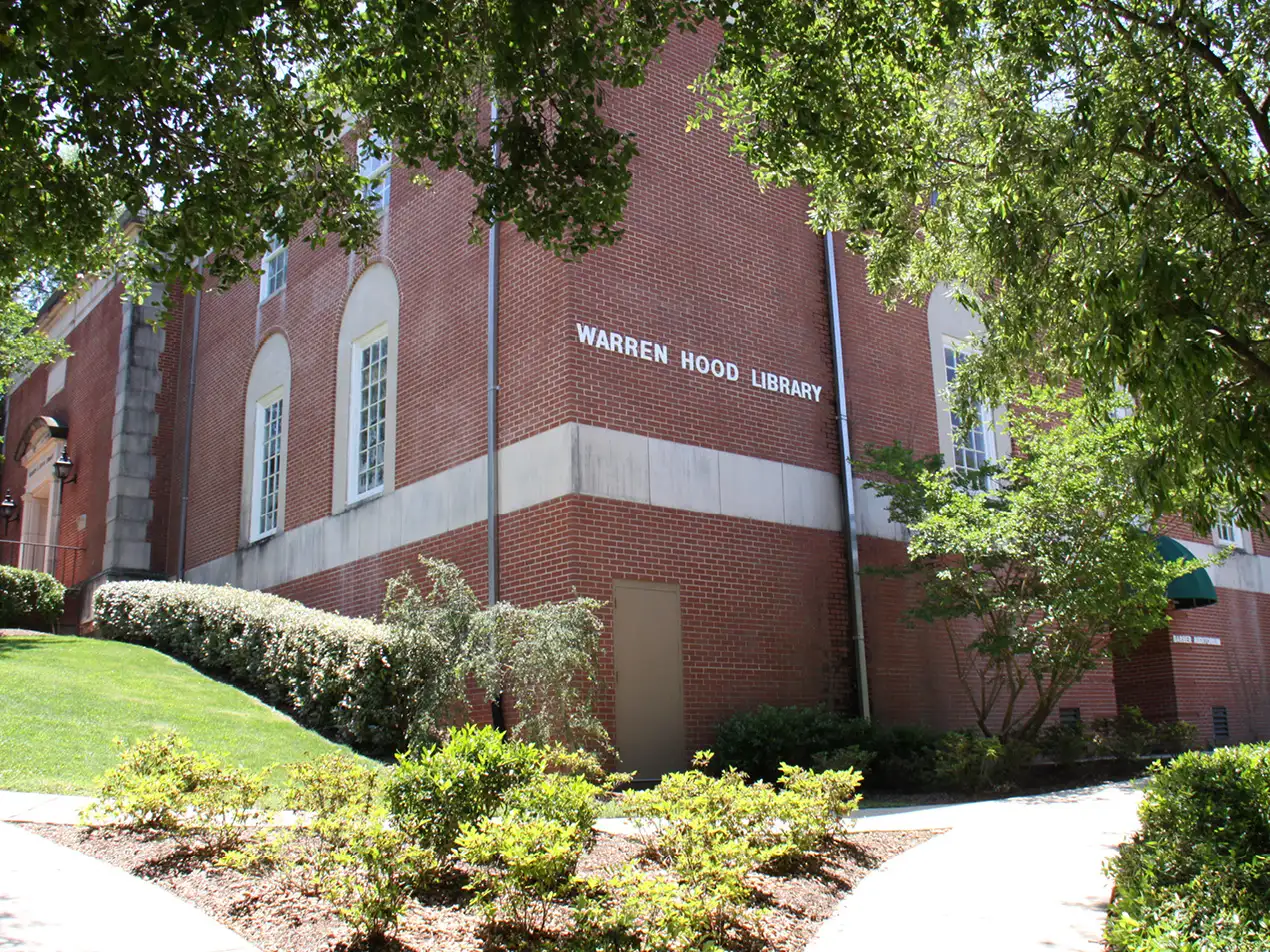 side view of Warren Hood Library
