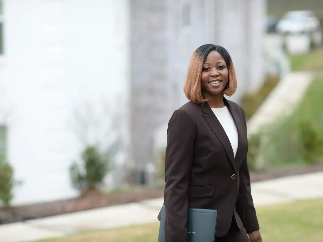 adult student smiling