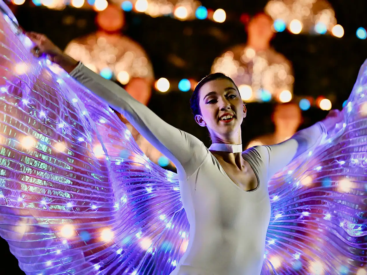 dance student performing as angel