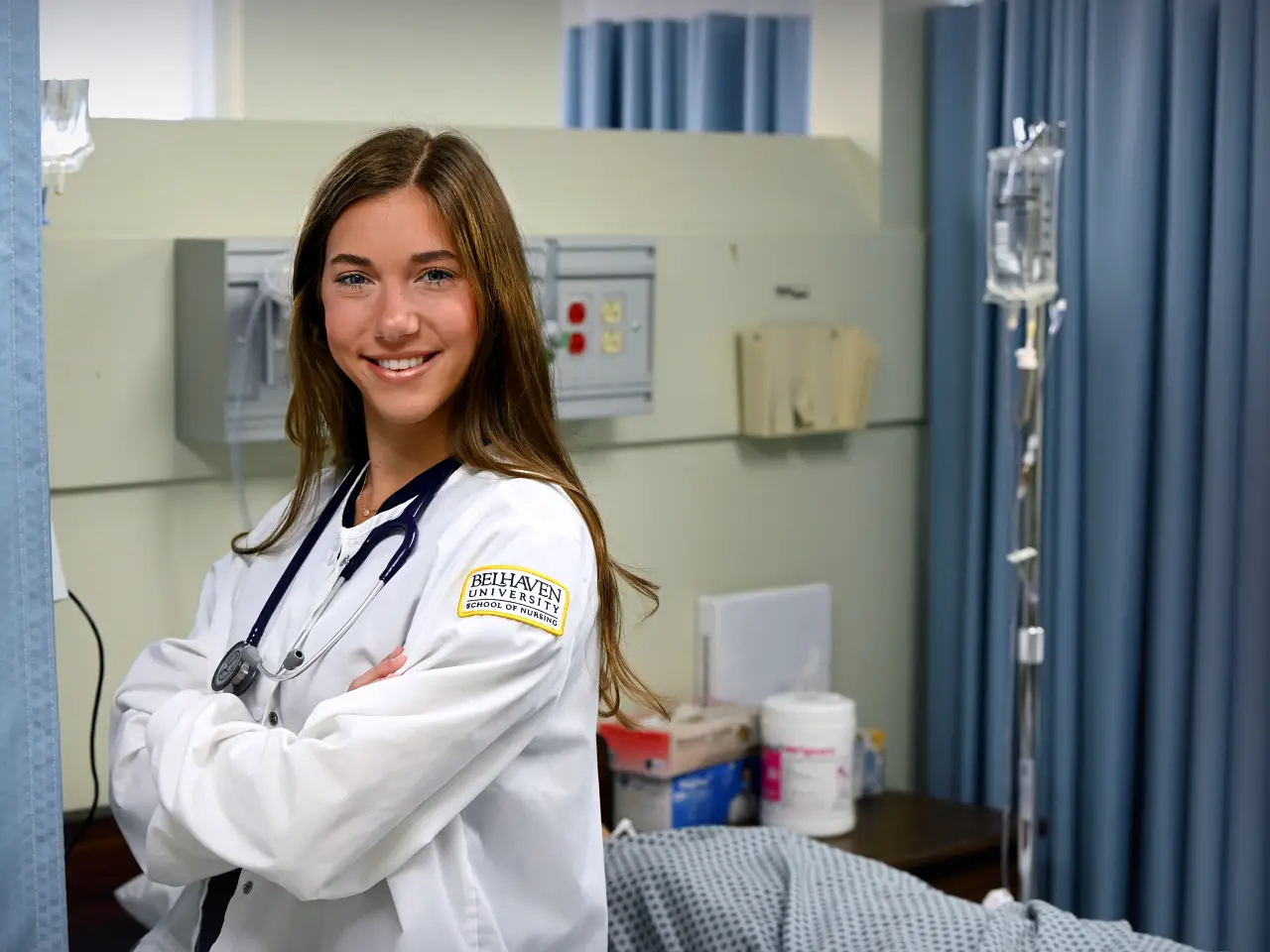 nursing student in nursing lab