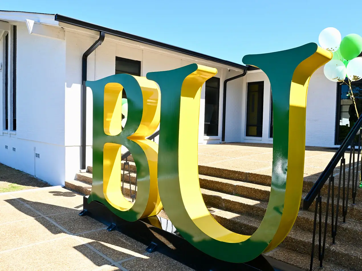 BU sign at welcome center
