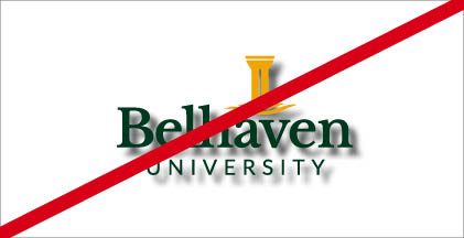 No drop shadow on Belhaven logo