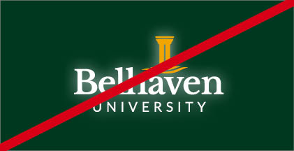 No glow on Belhaven logo