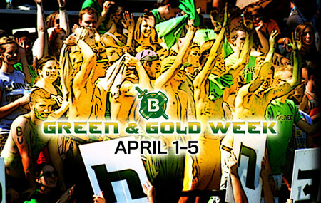 green and gold banner