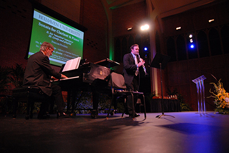 Musicians playing during Service of Dedication 