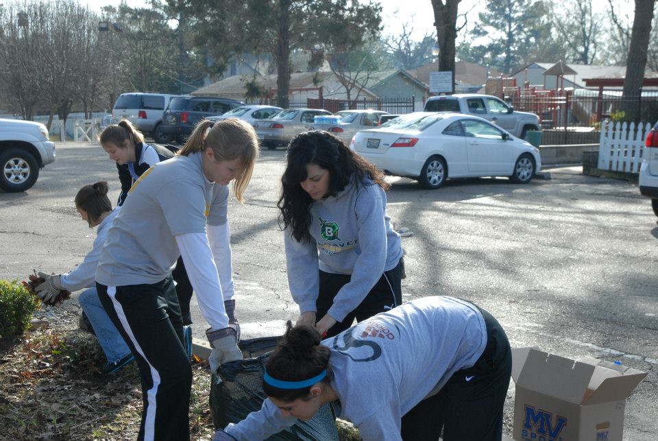 Student serving during Martin Luther King day event